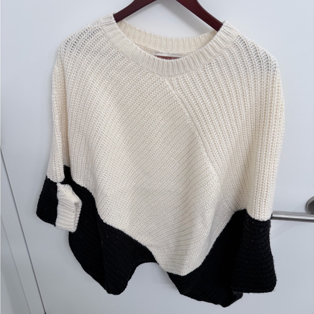 3.1 Phillip Lim Cream and Black Crew Neck Sweater